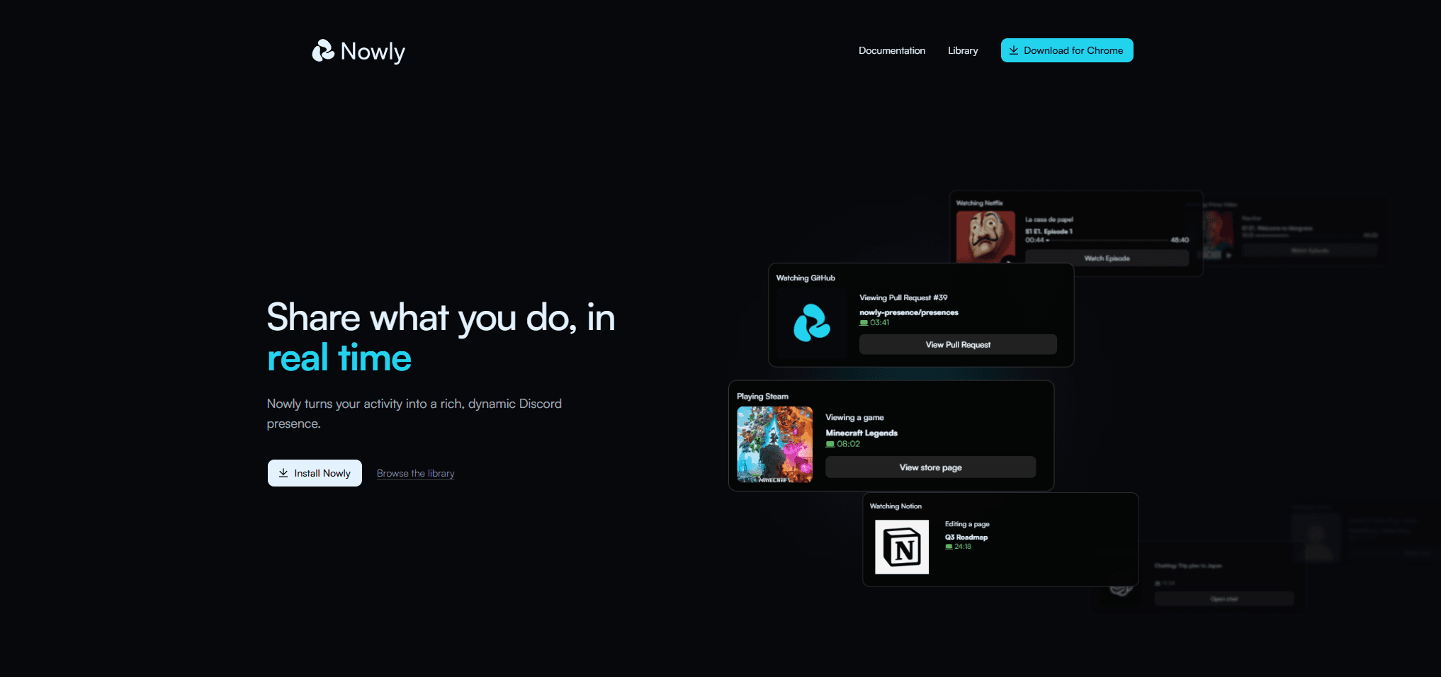 Nowly 1.5.0 website